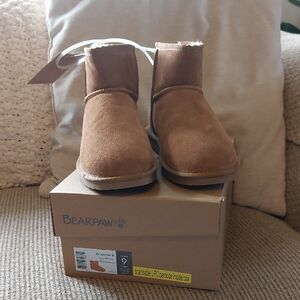 BearPaw Chestnut Suede Ankle Boots